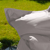 Pouf Géant XXL Intérieur et Extérieur, Déhoussable, Salon, Jardin, Deco Arts Gris galet - Deco-arts.fr