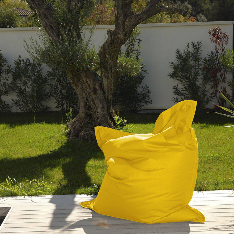 Housse pour Pouf Géant XXL 180x140cm Intérieur et Extérieur - Jaune miel - Deco-arts.fr