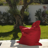 Pouf Géant XXL Intérieur et Extérieur, Déhoussable, Salon, Jardin, Deco Arts Rouge piment - Deco-arts.fr