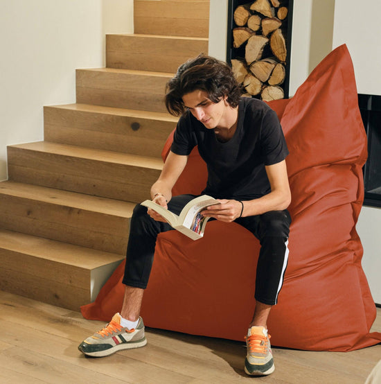 Housse pour Pouf Géant XXL 180x140cm Intérieur et Extérieur - Terracotta - Deco-arts.fr