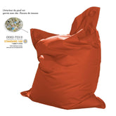 Pouf Géant XXL Intérieur et Extérieur, Déhoussable, Salon, Jardin, Deco Arts Terracotta - Deco-arts.fr