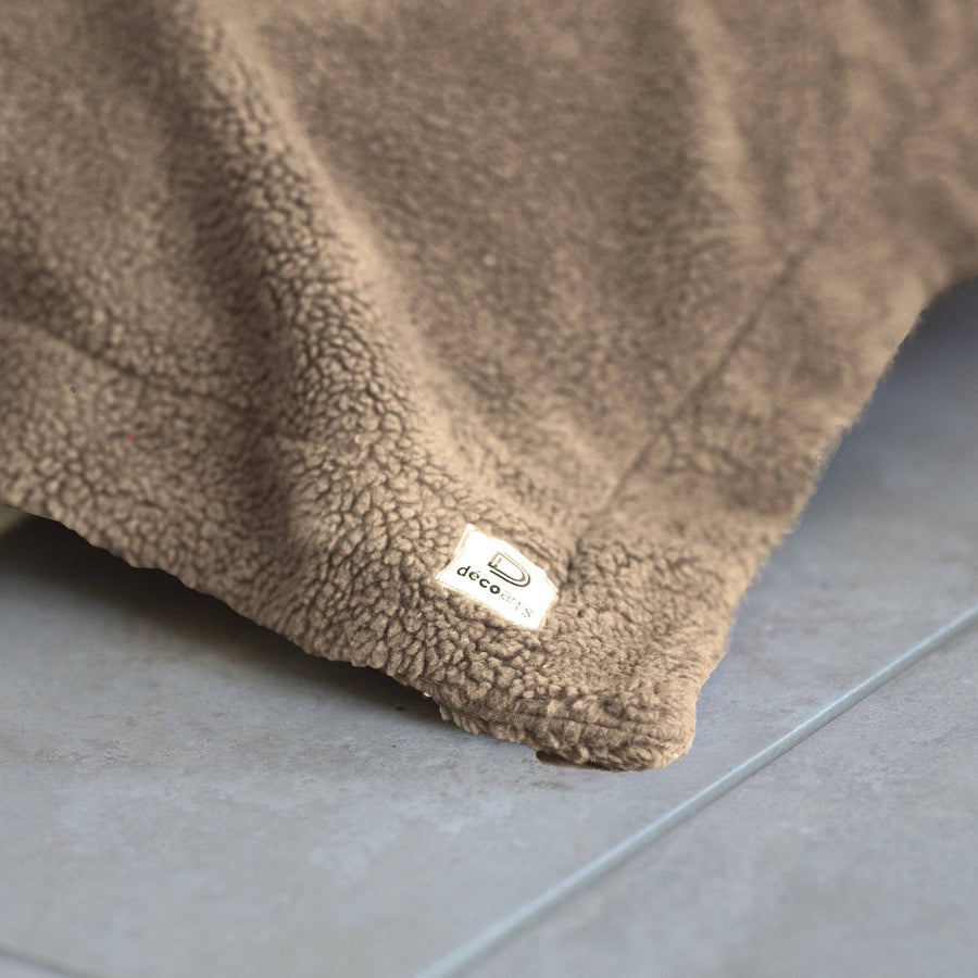 Pouf Géant XXL 190x155 Beige, tissu sherpa