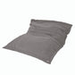 Pouf Intérieur XXL Housse Sherpa (Effet Mouton)  Garnissage en flocon de mousse 190x155cm - Gris argent - Deco-arts.fr