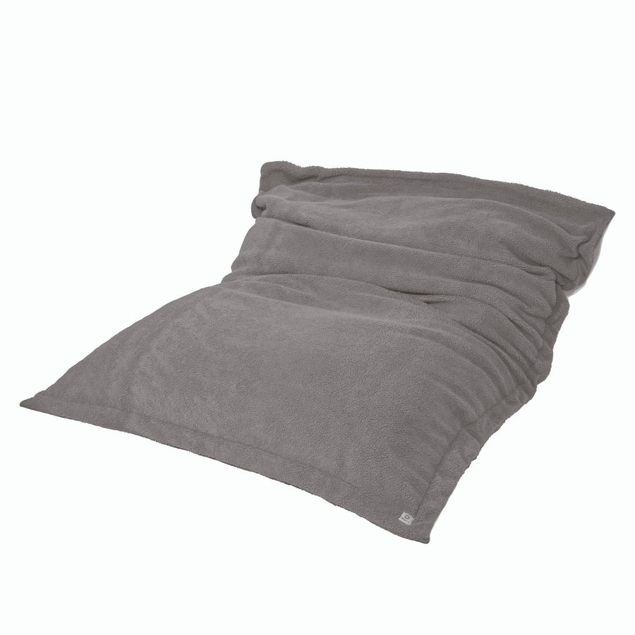 Puf Gigante XXL 190x155 Gris Plata, funda desenfundable