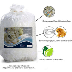 Bolsa de copos de espuma reciclada para relleno - 1KG = 50 Litros