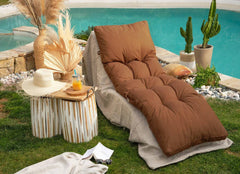 Colchoneta para Tumbona 185x55 Óxido - Grueso 12cm & Impermeable