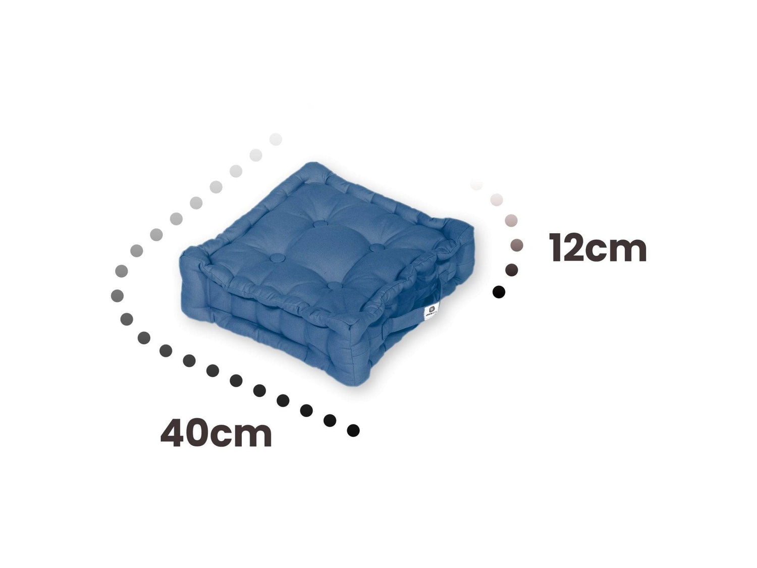 Coussin de sol lot de 2  - 40 x 40 cm Bleu Petrole - Deco-arts.fr