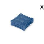 Coussin de sol lot de 2  - 40 x 40 cm Bleu Petrole - Deco-arts.fr