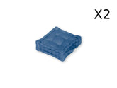 Coussin de sol lot de 2  - 40 x 40 cm Bleu Petrole - Deco-arts.fr