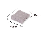 Coussin de sol lot de 2  - 40 x 40 cm Gris Galet - Deco-arts.fr