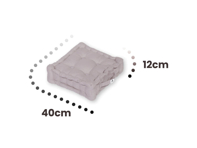Coussin de sol lot de 2  - 40 x 40 cm Gris Galet - Deco-arts.fr