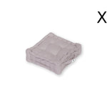 Coussin de sol lot de 2  - 40 x 40 cm Gris Galet - Deco-arts.fr