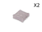 Coussin de sol lot de 2  - 40 x 40 cm Gris Galet - Deco-arts.fr