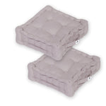 Coussin de sol lot de 2  - 40 x 40 cm Gris Galet - Deco-arts.fr