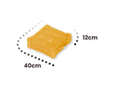 Coussin de sol lot de 2  - 40 x 40 cm Jaune Miel - Deco-arts.fr
