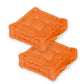 Coussin de sol lot de 2  - 40 x 40 cm Orange - Deco-arts.fr