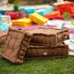 Coussin de sol lot de 2  - 40 x 40 cm Rouille - Deco-arts.fr