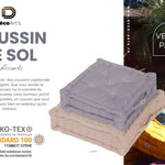 Coussin de sol lot de 2  - 40 x 40 cm Vert Mint - Deco-arts.fr