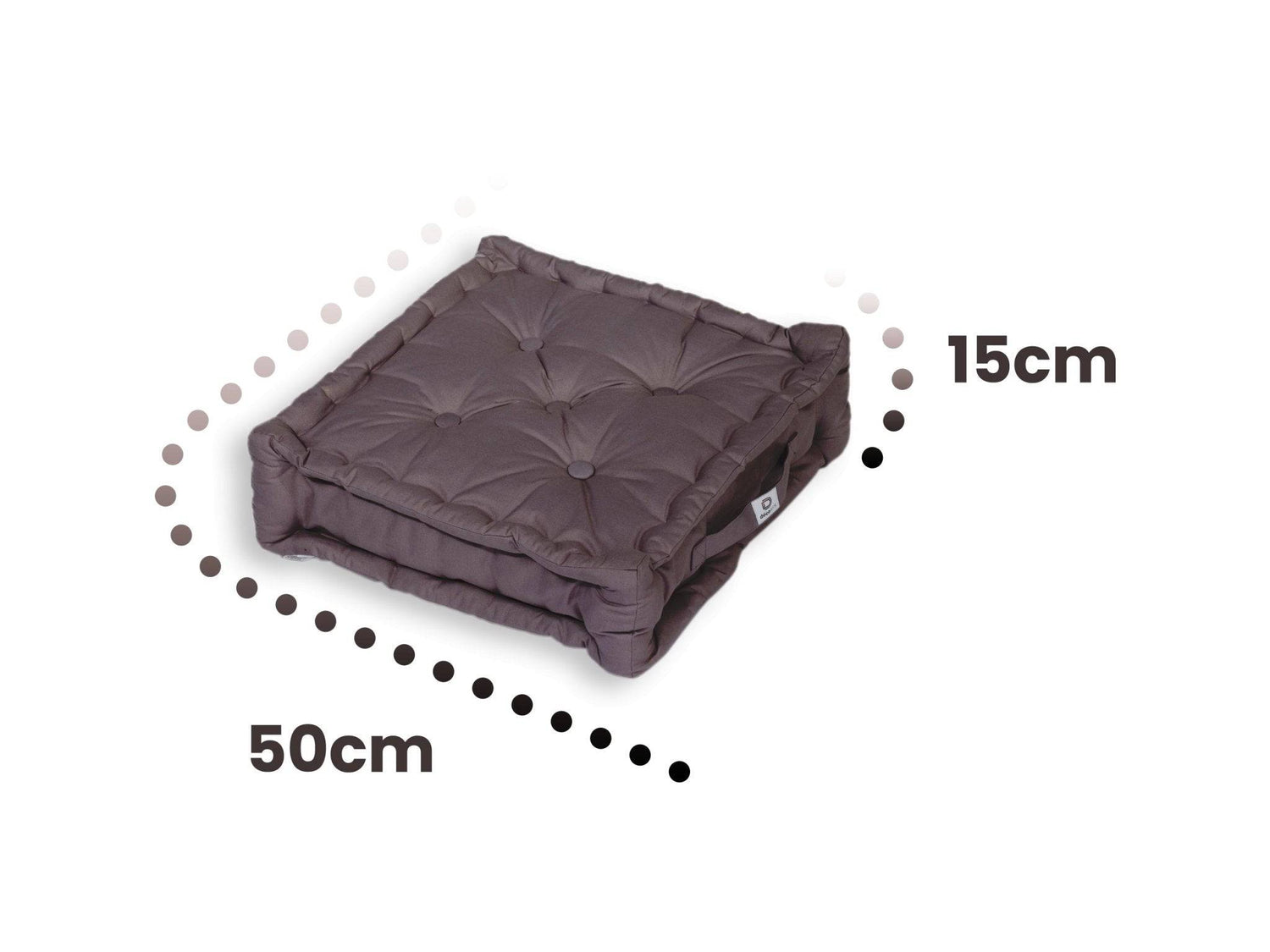 Coussin de sol lot de 2  - 50 x 50 cm Gris Carbone - Deco-arts.fr
