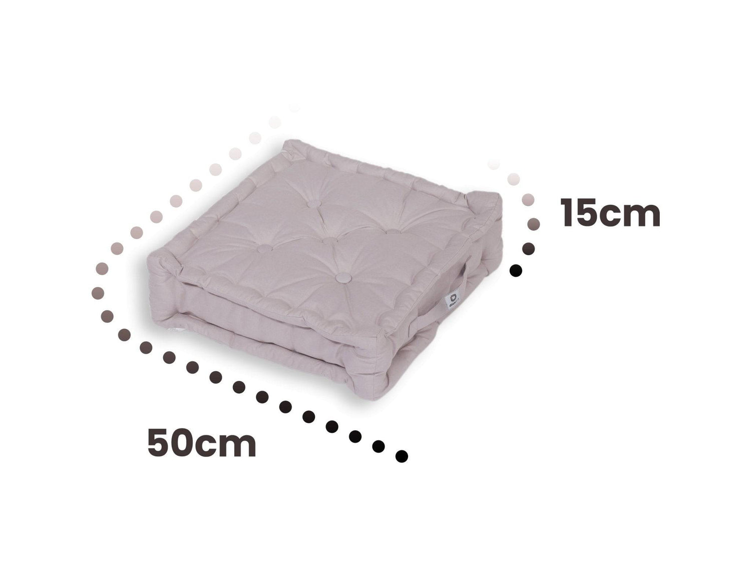 Coussin de sol lot de 2  - 50 x 50 cm Gris Galet - Deco-arts.fr