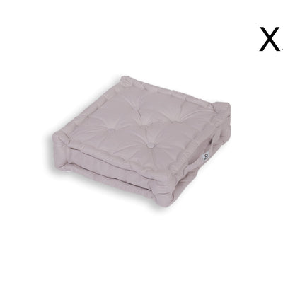 Coussin de sol lot de 2  - 50 x 50 cm Gris Galet - Deco-arts.fr