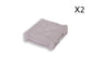 Coussin de sol lot de 2  - 50 x 50 cm Gris Galet - Deco-arts.fr