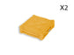 Coussin de sol lot de 2  - 50 x 50 cm Jaune - Deco-arts.fr