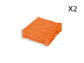 Coussin de sol lot de 2  - 50 x 50 cm Orange - Deco-arts.fr