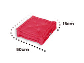 Coussin de sol lot de 2  - 50 x 50 cm Rouge Piment - Deco-arts.fr