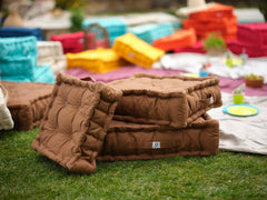 Juego de 2 cojines de suelo - 50 x 50 cm Óxido