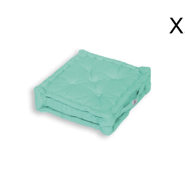 Coussin de sol lot de 2  - 50 x 50 cm Vert Mint - Deco-arts.fr