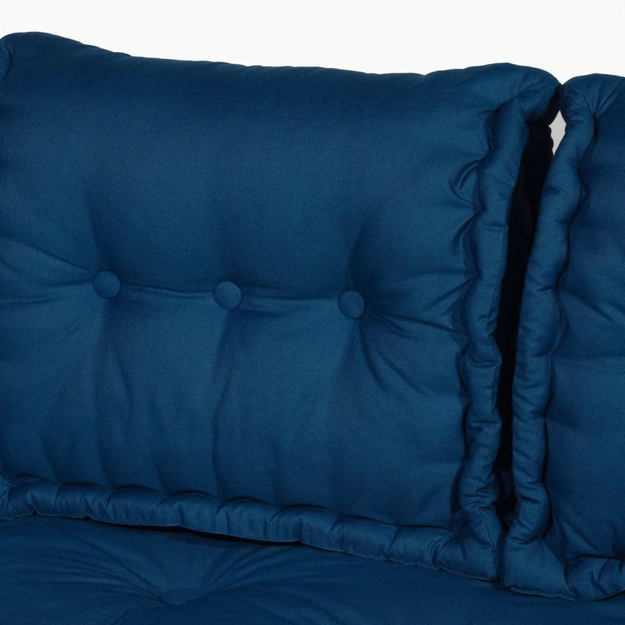Kit Coussins Palette Europe 120x80 Bleu Pétrole, tissu anti-UV et déperlant