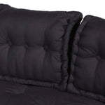Kit coussins palette Deco Arts gris carbone, assise XXL épaisse 20cm avec 1 assise et 2 dossiers pour fauteuils et canapés.