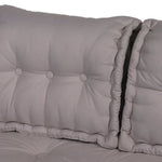 Kit de 3 coussins palette gris galet pour fauteuils et canapés, assise XXL épaisse 20cm, par Deco Arts.