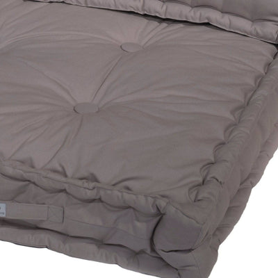 Kit de coussins Palette Europe Deco Arts, assise XXL 120x80cm gris galet, épaisseur 20cm, pour fauteuils et canapés.