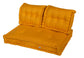 Coussins palette capitonné 120x80x20cm Jaune miel - Deco-arts.fr