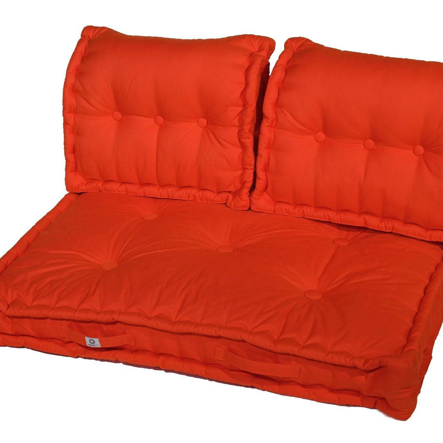Kit de Cojines para Palé Europeo 120x80 Naranja, grosor de 20 cm