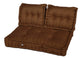 Decoartss Palette Europe 120x80cm rust-colored cushion set with thick 20cm padding for armchairs and sofas, includes one seat and two back cushions.