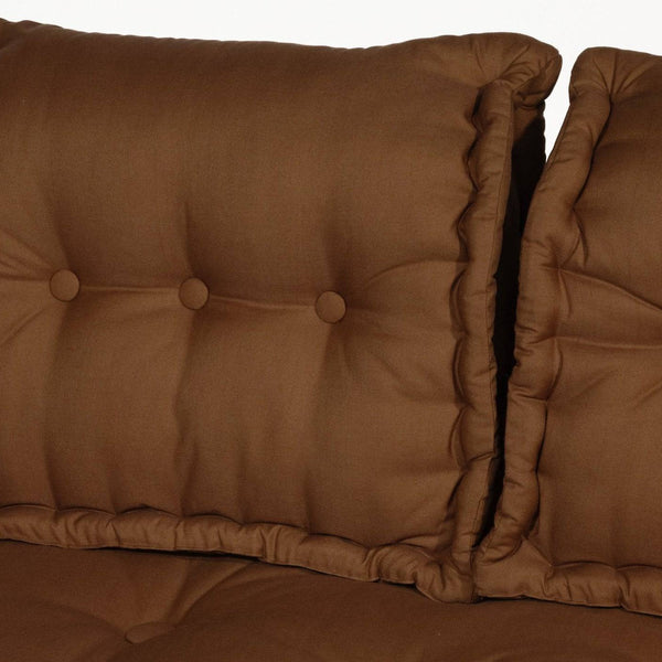 Kit de 3 coussins Deco Arts pour fauteuils et canapés, palette Europe 120x80 cm, couleur rouille, assise épaisse 20 cm