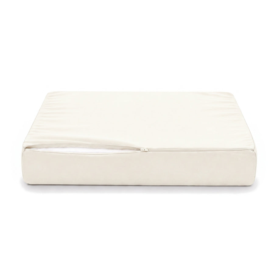 Coussin d'assise Blanc Cassé, housse déhoussable à fermeture éclair