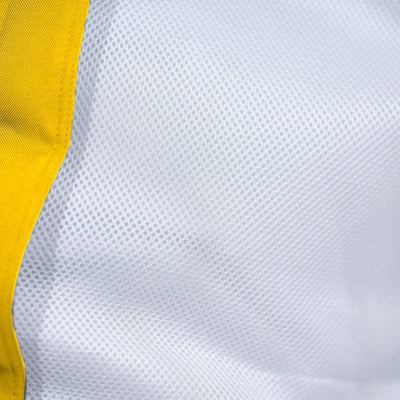 Pouf flottant géant pour piscine, 170x90 cm, jaune miel, extérieur, matelas hamac à billes, confort adulte, Deco-arts.fr