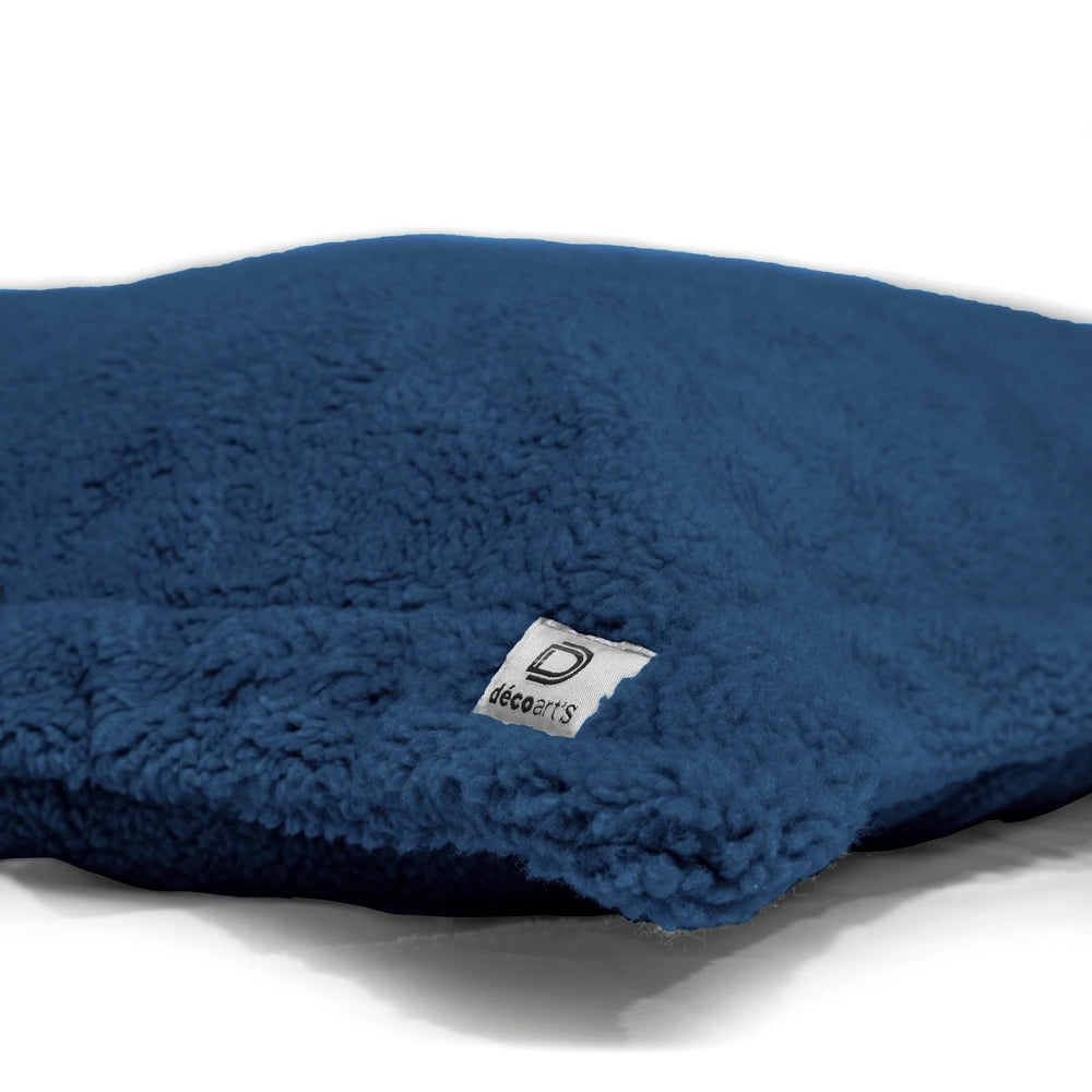 Puf Cojín Gigante XL 150x100 Azul Petróleo, tejido sherpa