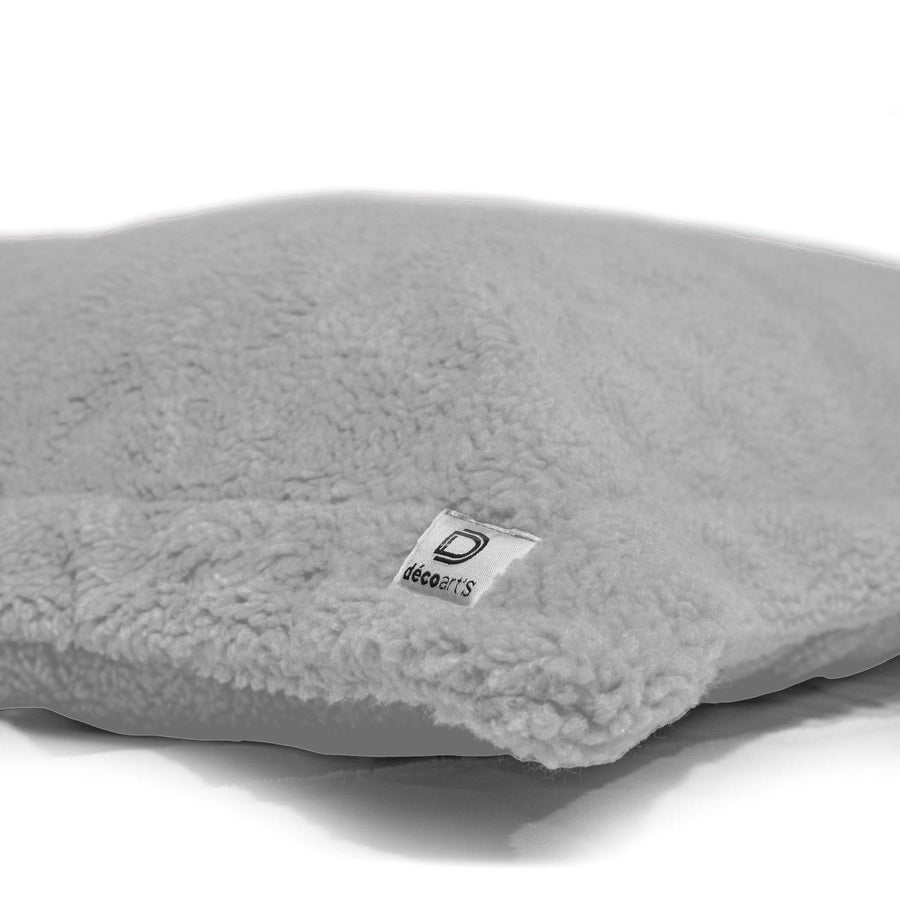 Puf Cojín Gigante XL 150x100 Gris Guijarro, tejido sherpa